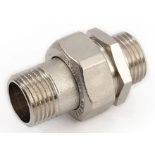 GENERAL FITTINGS nikkelezett, egyenes hollandi külső-külső menettel (kk), kúpos tömítéssel 1/2"-tól 1"-ig