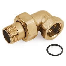 GENERAL FITTINGS réz, sarok hollandi külső-belső menettel (kb), gumigyűrűs 1/2"-tól 2"-ig