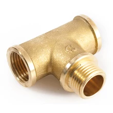 GENERAL FITTINGS réz 1/2"-os T-idom, középen külső menettel (bm-km-bm)