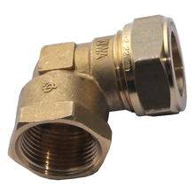 GENERAL FITTINGS réz roppantógyűrűs könyök belső menettel (12-28 mm-ig)