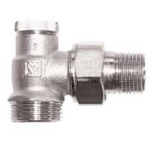 HERZ RL1 visszatérő radiátorszelep sarok 1/2", G3/4" külső menettel roppantógyűrűs