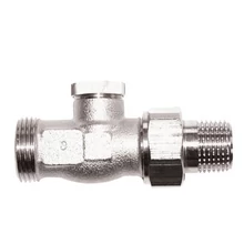 HERZ RL1 visszatérő radiátorszelep egyenes 1/2", G3/4" külső menettel roppantógyűrűs