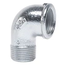 Horganyzott menetes könyök külső-belső menettel (1/2"-2"-ig)
