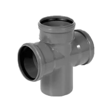 PVC lefolyó kereszt T-idom 90° (110-110-110-90°)