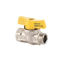 FLEXUM MOFÉM gáz gömbcsap kb fix (külső-belső menettel) 1/2"-3/4"-ig