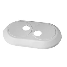 Műanyag takarórózsa fehér állítható dupla 16 mm Műanyag takarórózsa fehér állítható dupla 16 mm