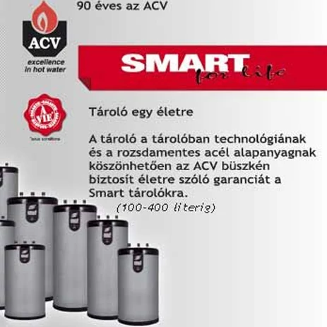 ACV tároló egy életre - élettartam garancia
