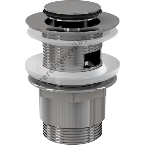 ALCAPLAST A39 CLICK/CLACK MOSDÓ LEERESZTŐ 5/4", TÚLFOLYÓVAL, FÉMBŐL, KIS DUGÓVAL