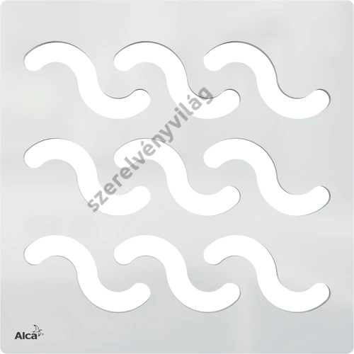 ALCAPLAST MPV002 design rács 102 × 102 mm rozsdamentes