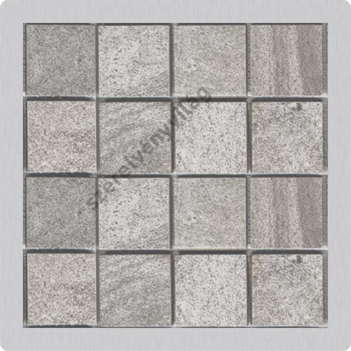 ALCAPLAST MPV016 burkolható rozsdamentes rács a rozsdamentes padlóösszefolyókhoz 92 × 92 mm