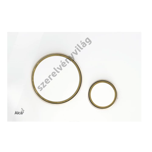 ALCAPLAST M775 nyomólap fehér/arany