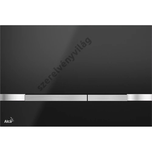 ALCAPLAST STRIPE BLACK nyomólap rozsdamentes-fekete fényes