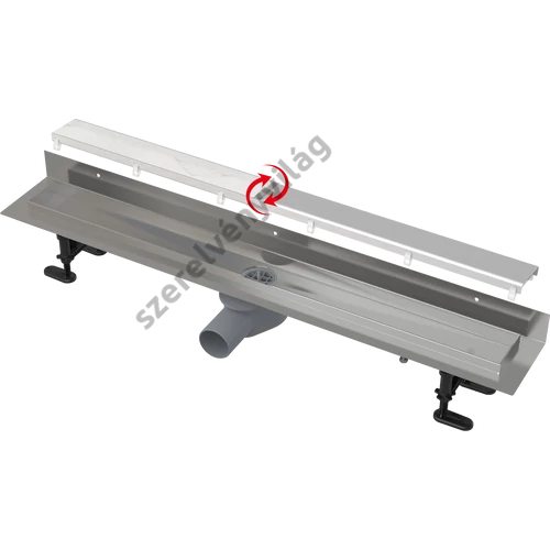 ALCAPLAST APZ23-DOUBLE9 Fit and Go Wall  falhoz építhető zuhanyfolyóka forgatható-burkolható ráccsal (750-950 mm)