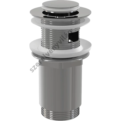 ALCAPLAST A391 CLICK/CLACK MOSDÓ LEERESZTŐ 5/4", TÚLFOLYÓVAL, FÉMBŐL, KIS DUGÓVAL