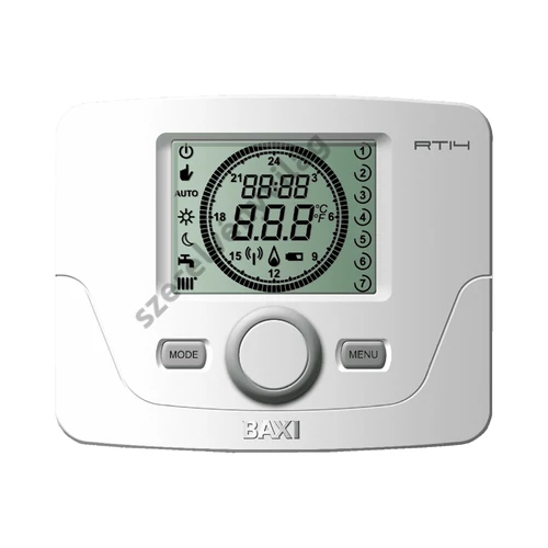 BAXI digitális szobatermosztát Luna, Nuvola Duo-Tec, vagy Duo-Tec Compact kazánhoz, programozható, vezeték nélküli, rádiófrekvenciás