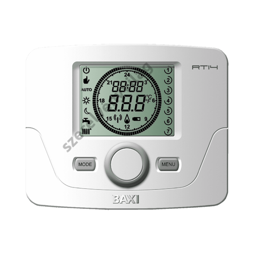 BAXI digitális szobatermosztát Luna, Nuvola Duo-Tec, vagy Duo-Tec Compact kazánhoz, programozható, vezeték nélküli, rádiófrekvenciás