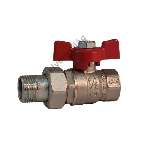 BIANCHI kbh golyóscsap külső-belső menettel, hollandis csatlakozással ,T-karos (PN 25) 1/2"-5/4"-ig