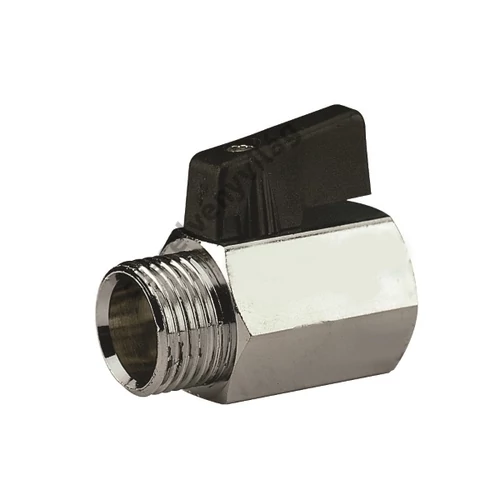 BIANCHI fix kb mini golyóscsap, külső-belső menettel (fix külső menettel), krómozott kivitel 1/4"-1/2"-ig