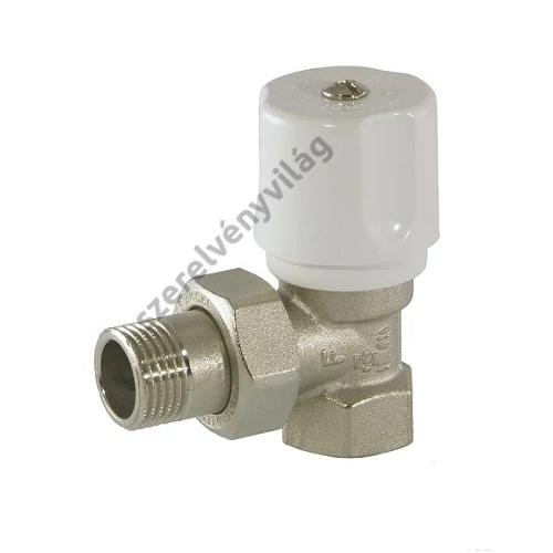 BIANCHI kézi radiátorszelep sarok, belső menettel 3/8"-3/4"-ig