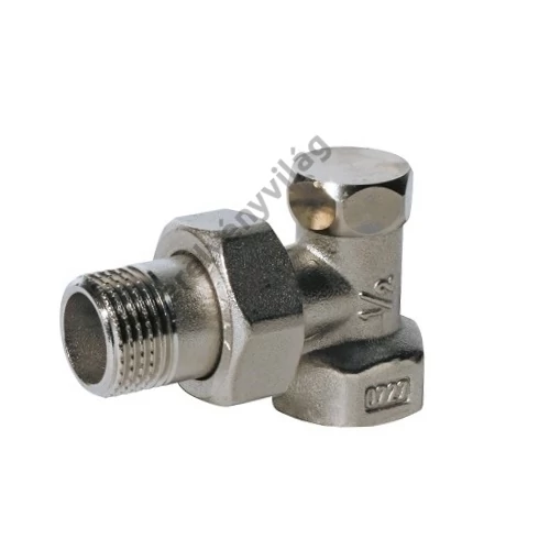 BIANCHI visszatérő radiátorszelep sarok, belső menettel 3/8"-1/2"-ig