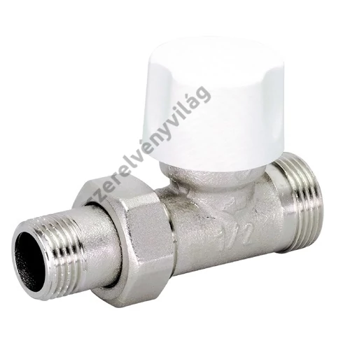 BIANCHI termosztatizálható radiátorszelep egyenes 1/2", EK (eurokonusz) G3/4" külső menettel, roppantógyűrűs