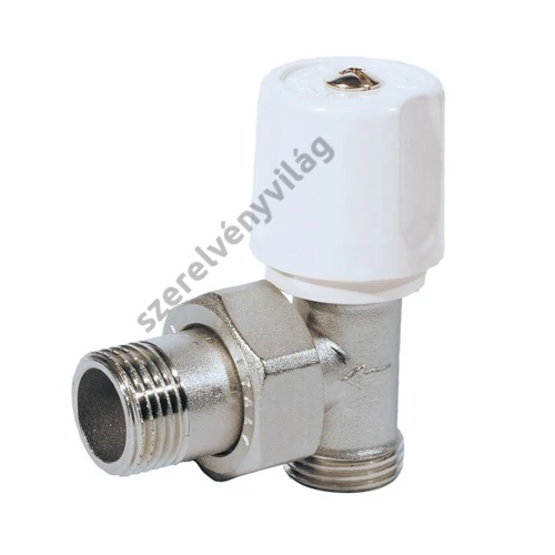 BIANCHI radiátorszelep sarok 1/2", (eurokonusz) G3/4" külső menettel, roppantógyűrűs