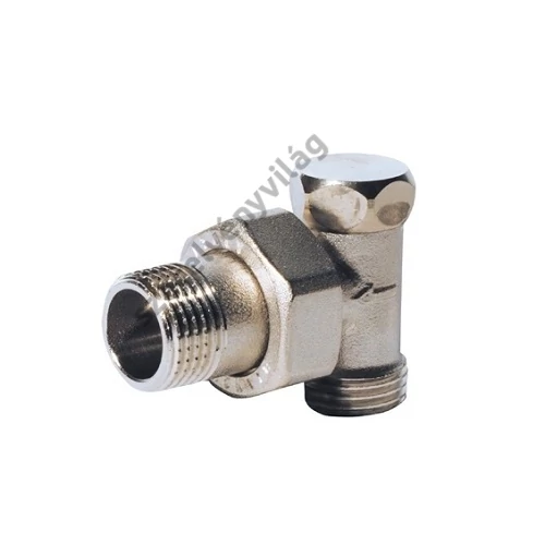 BIANCHI visszatérő radiátorszelep sarok 1/2", (eurokonusz) G3/4" külső menettel, roppantógyűrűs