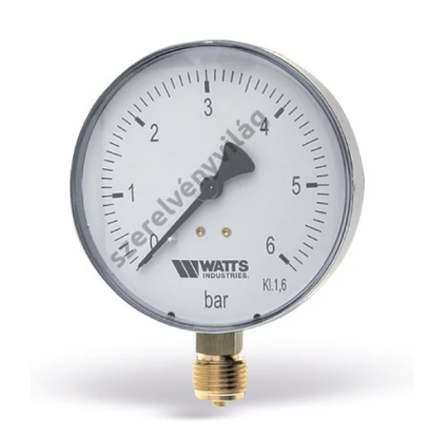 WATTS F+250 MRS nyomásmérő alsó csatlakozással 100 mm-es (4-10 bar)