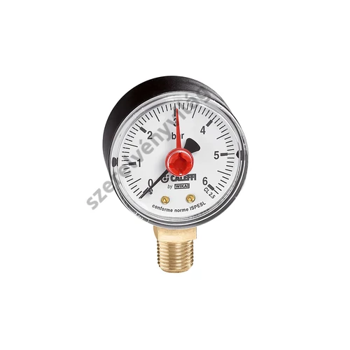 CALEFFI nyomásmérő óra alsós csatlakozással 1/4"-os, 10 bar, 50 mm