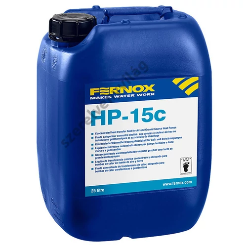 FERNOX HP-15c hőátadó folyadék koncentrátum levegő-víz és föld-víz hőszivattyúkhoz 20L