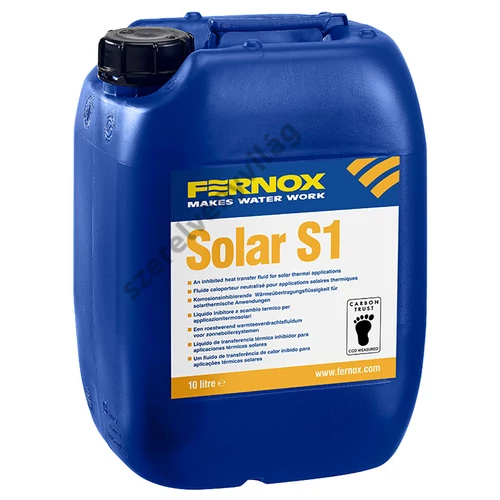 FERNOX SOLAR S1 inhibitoros hőátadó folyadék napkollektoros alkalmazáshoz 10L-20L