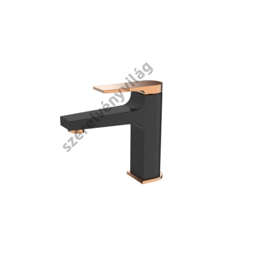 INVENA MIDNIGHT mosdócsaptelep, álló, fekete-rózsa arany, PVD/Waterplating