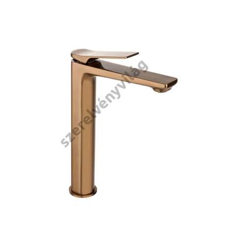 INVENA NERI PLUS magasított mosdócsaptelep, álló, click-clack leeresztővel, réz, PVD bevonat