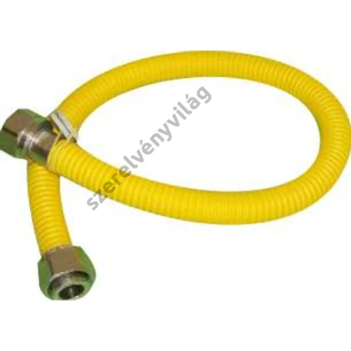 Nyújtható bordáscső gázra 3/4"-3/4" (bb) belső-belső menetes hollandival 30-60-75-150-200cm