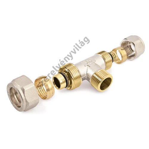 GENERAL FITTINGS szorítógyűrűs középen külső menetes T-idom (16-32 mm-ig)