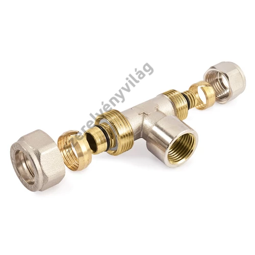 GENERAL FITTINGS szorítógyűrűs középen belső menetes T-idom (16-32 mm-ig)