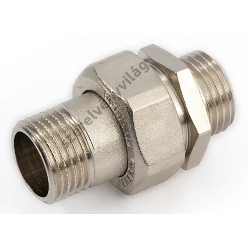 GENERAL FITTINGS nikkelezett, egyenes hollandi külső-külső menettel (kk), kúpos tömítéssel 1/2"-tól 1"-ig