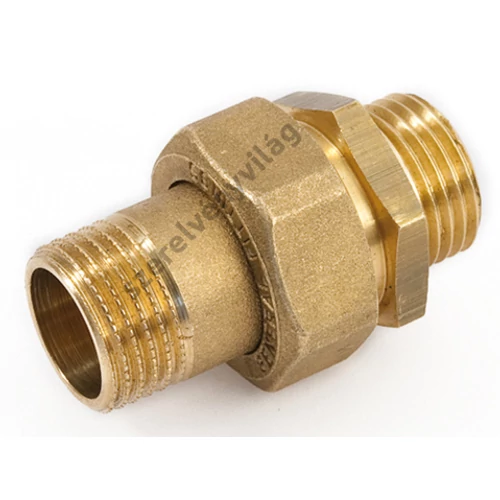GENERAL FITTINGS réz, egyenes hollandi külső-külső menettel (kk), kúpos tömítéssel  1/2"-tól 1"-ig