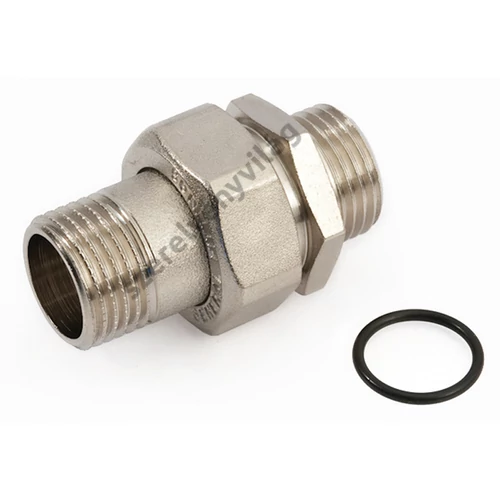 GENERAL FITTINGS nikkelezett ,egyenes hollandi külső-külső menettel (kk), gumigyűrűs 1/2"-tól 1"-ig