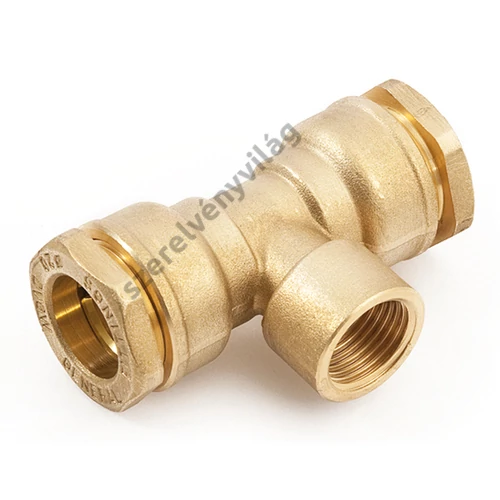 GENERAL FITTINGS réz kpe T-idom középen belső menettel tömszelencés réz szorítógyűrűvel 20-32 mm-ig (PN 16)