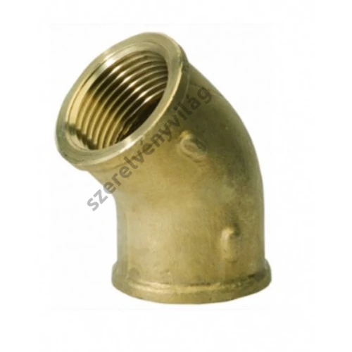GENERAL FITTINGS réz könyök belső-belső menettel (bb) 45° 1/2"-tól 1"-ig