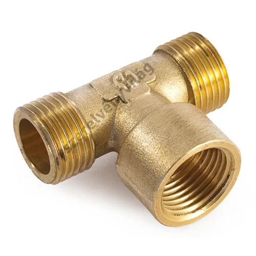 GENERAL FITTINGS réz 1/2"-os T-idom közepén belső, két oldalán külső menettel (km-bm-km)