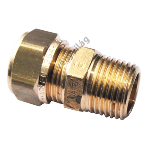 GENERAL FITTINGS réz roppantógyűrűs egyenes csatlakozó külső menettel (10-54 mm-ig)