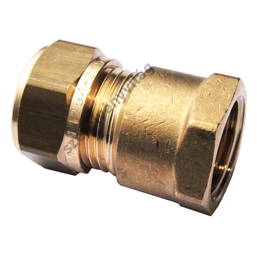 GENERAL FITTINGS réz roppantógyűrűs egyenes csatlakozó belső menettel (10-54 mm-ig)
