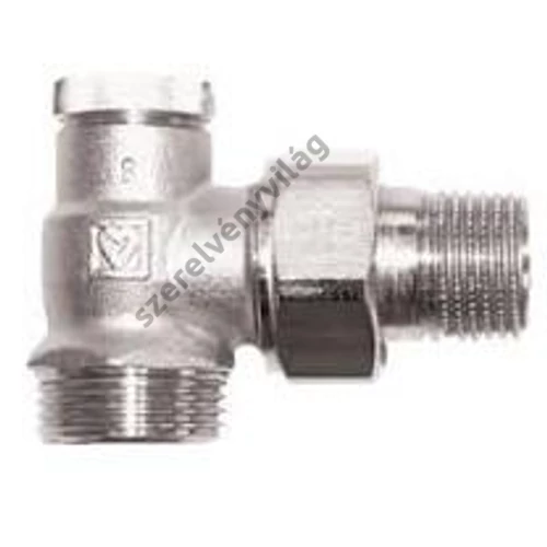 HERZ RL1 visszatérő radiátorszelep sarok 1/2", G3/4" külső menettel roppantógyűrűs