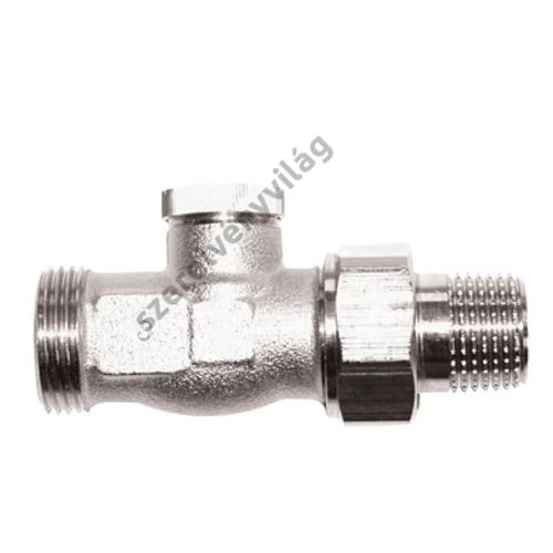 HERZ RL1 visszatérő radiátorszelep egyenes 1/2", G3/4" külső menettel roppantógyűrűs