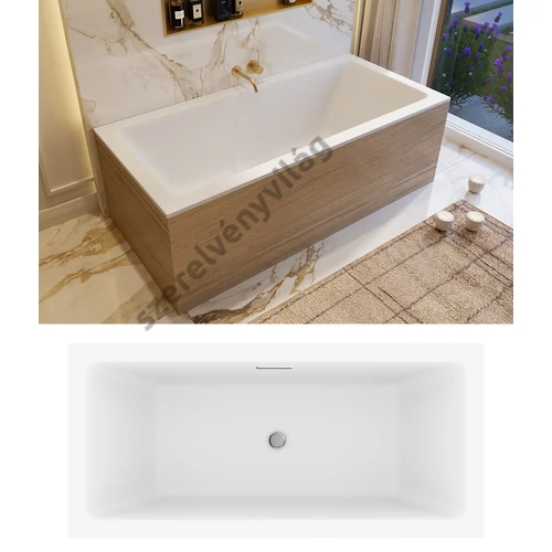 Sabina Pro Slim matt egyenes akril kád