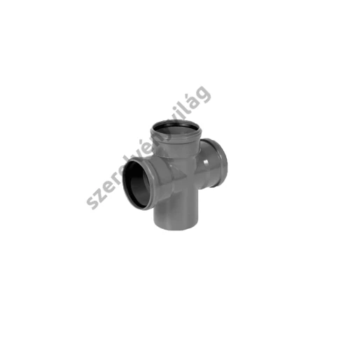 PVC lefolyó kereszt T-idom 90° (110-110-110-90°)