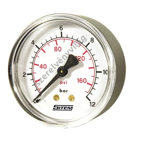 SITEM nyomásmérő hátsó csatlakozással 63 mm-es (4-6-10 bar)