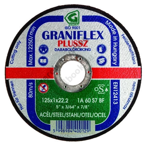 GRANIFLEX fémvágó flexkorong fémvágó 125x1 mm